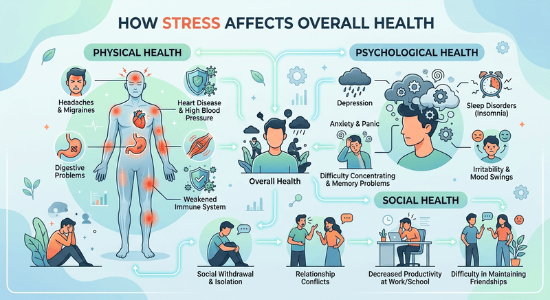 Stress and health 
stress affects body 